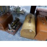 FOUR VARIOUS VINTAGE SEWING MACHINES