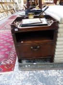 A GEORGE III MAHOGANY NIGHT STAND.