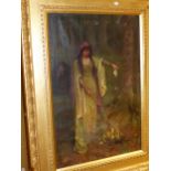 LATE 19th CENTURY ENGLISH SCHOOL IN THE PRE RAPHAELITE MANNER "UNDER THE SORCERERS SPELL" SIGNED I