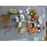 A GROUP OF VARIOUS PORCELAIN ORNAMENTS, DOLLS, ETC