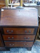 AN EDWARDIAN INLAID SMALL BUREAU.