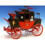 A SCALE MODEL OF A ROYAL MAIL YORK LONDON CARRIAGE. APPROX LENGTH 43cms.