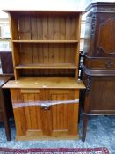 AN INTERESTING SOUTH AFRICAN BLONDE YELLOW WOOD SMALL KITCHEN DRESSER