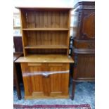 AN INTERESTING SOUTH AFRICAN BLONDE YELLOW WOOD SMALL KITCHEN DRESSER