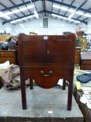 A GEORGE III MAHOGANY NIGHT STAND.