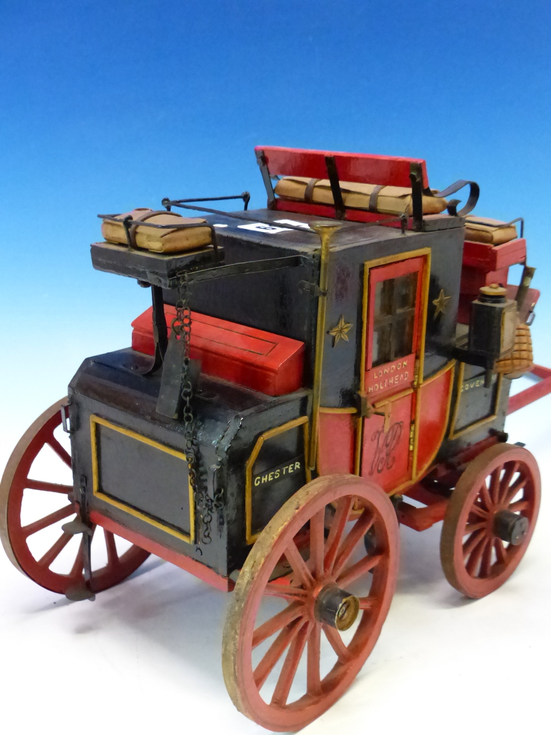 A VINTAGE SCRATCH BUILT VICTORIAN LONDON BIRMINGHAM CARRIAGE. LENGTH INCLUDING DRAW BAR 46cms. - Image 7 of 7
