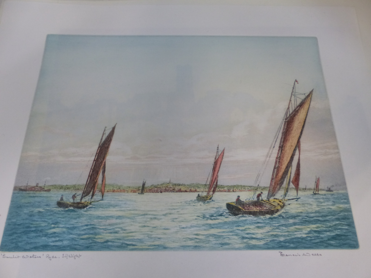 A GROUP OF ANTIQUE AND LATER PRINTS OF MARINE SUBJECTS. BY VARIOUS HANDS, SOME PENCIL SIGNED,