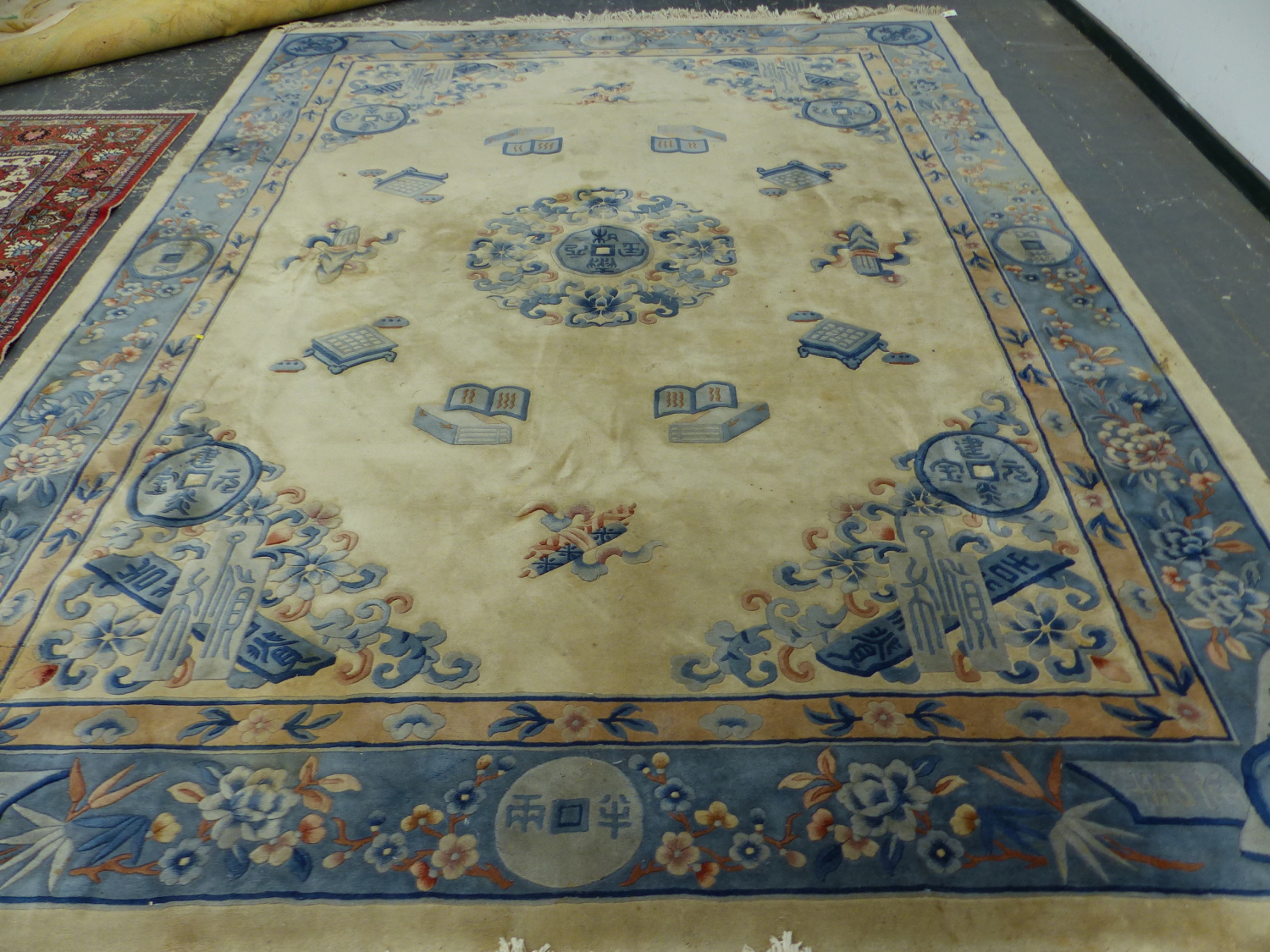 A CHINESE CARPET, 380 x 276cms