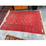 AN AFGHAN BOKHARA SMALL CARPET, 266 x 200cms