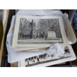 A LARGE QUANTITY OF VARIOUS PRINTS, PICTURES, ENGRAVINGS BENEZIT BOOKS, THE COLLECTED SPORTING VERS