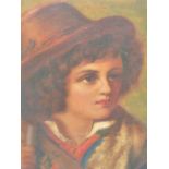 LATE 19th CENTURY ENGLISH SCHOOL PORTRAIT OF A PEASANT BOY, OIL ON CANVAS. 61 x 51cms