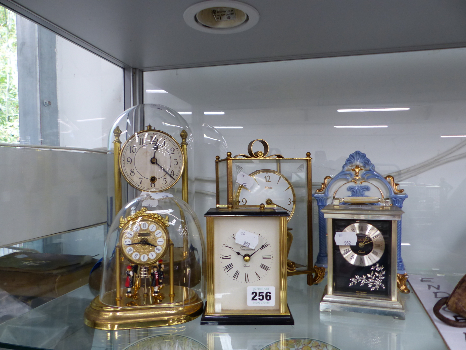 SIX MANTEL AND ANNIVERSARY CLOCKS