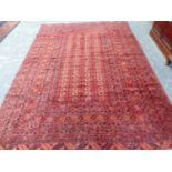 AN AFGHAN BOKHARA MAIN CARPET, 335 x 218cms