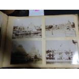 TWO ALBUMS OF PHOTOGRAPHS OF FAMILIES, HOLIDAYS AND THE 1900 PARIS EXHIBITION, TOGETHER WITH A