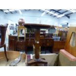 A 19th CENTURY ROSEWOOD TILT TOP OCCASIONAL TABLE.