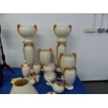 A COLLECTION OF FORMANO POTTERY VASES, STRANDS, PLATERS ETC.