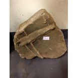 AN INTERESTING SANDSTONE WITH FOSSIL INCLUSION, APPROX 34cms