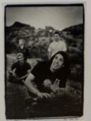 •STEVE DOUBLE. ARR. FOO FIGHTERS, EARLY SHOT. SIGNED LIMITED EDITION BLACK AND WHITE PHOTOGRAPHIC