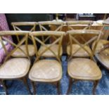 A SET OF SIX BENTWOOD SIDE CHAIRS.