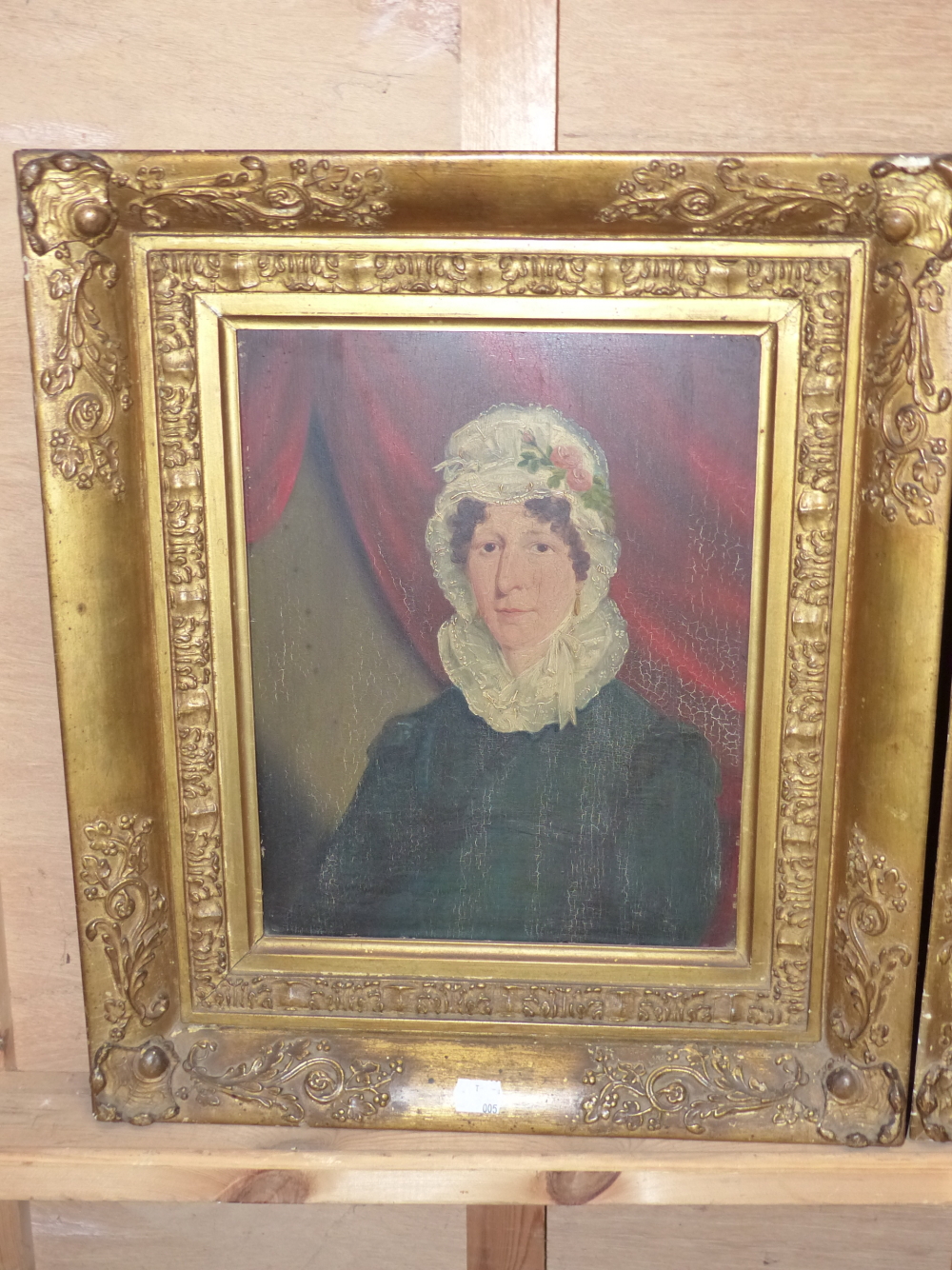 EARLY 19th CENTURY ENGLISH SCHOOL. A PAIR OF PORTRAITS, OIL ON PANEL, ORIGINAL GILT FRAMES. 35 x - Image 7 of 11