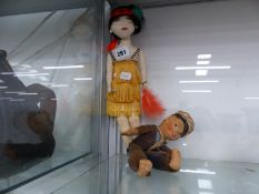 A NORAH WELLINGS SAILOR AND A VINTAGE FLAPPER GIRL DOLL