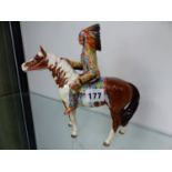 A BESWICK FIGURINE INDIAN ON HORSE BACK