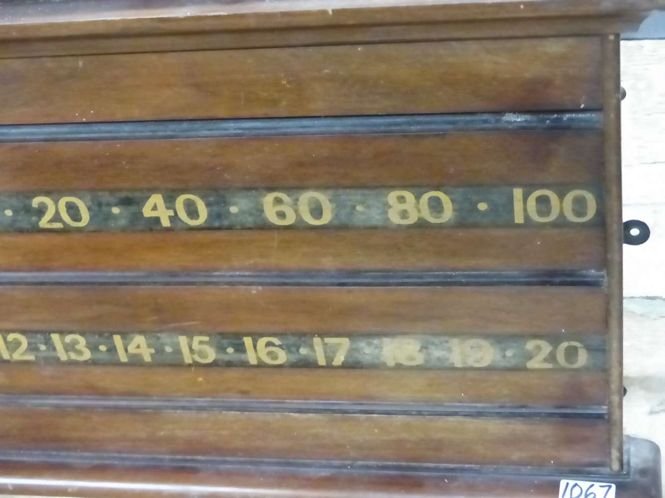 AN ANTIQUE MAHOGANY BILLIARD SCORE BOARD, BY STEVENS AND SONS, 50 x 98cms - Image 3 of 14