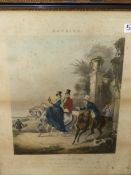 AFTER F.C TURNER FOUR ANTIQUE HAND COLOURED HAWKING PRINTS 55 x 42cms (4)