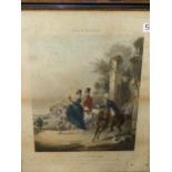 AFTER F.C TURNER FOUR ANTIQUE HAND COLOURED HAWKING PRINTS 55 x 42cms (4)