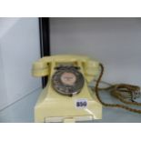 A RARE VINTAGE WHITE BAKELITE TELEPHONE. HAMPSTEAD 234.