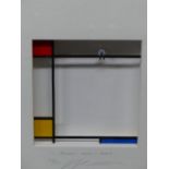 VOLKER KUHN- ARR. PENCIL SIGNED LIMITED EDITION MIXED MEDIA CONSTRUCTION ENTITLES "MONDRIAN TAKES