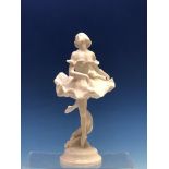 FROM THE ESTATE OF DAME ALICIA MARKOVA, A GREINER AND HOLZAPFEL WHITE PORCELAIN FIGURE OF ANNA