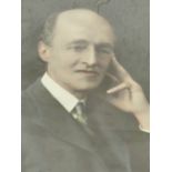 A VINTAGE PHOTOGRAPHIC PORTRAIT OF GEORGE POOLE FORES. 37 x 25cms