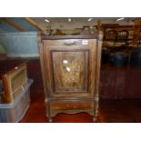 AN EDWARDIAN INLAID COAL BOX.