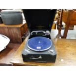 A COLUMBIA PORTABLE GRAMOPHONE.