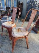 TWO RETRO STACKING CHAIRS