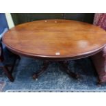 A VICTORIAN MAHOGANY BREAKFAST TABLE.