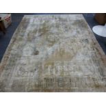 AN UNUSUAL PART SILK ORIENTAL CARPET OF CHINESE DESIGN, 320 x 238cms