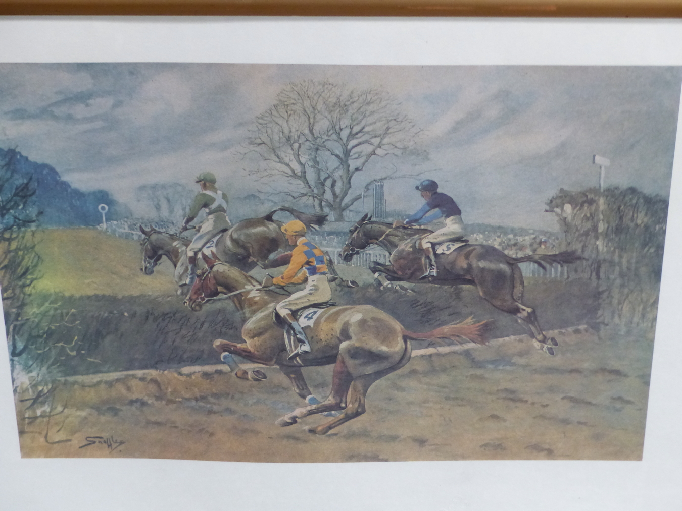 AFTER SNAFFLES, CHARLES JOHNSON PAYNE (1884-1967) SANDOWN.. COLOUR PRINT. 48 x 63.5cms - Image 2 of 6