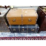 TWO LARGE CABIN TRUNKS.