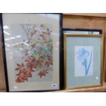 20th CENTURY JAPANESE SCHOOL. TWO COLOUR PRINTS OF FOLIAGE. TOGETHER WITH DECORATIVE PRINTS,