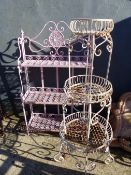 TWO WROUGHT IRON STANDS