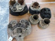 VARIOUS MOTORCYCLE CYLINDER BARRELS AND HEADS