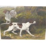 AFTER MARTIN THEODORE WARD. A HAND COLOURED PRINT OF A POINTER. 40 x 43cms