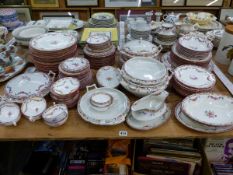 AN EDWARDIAN MINTONS AND MEAKIN EXTENSIVE DINNER SERVICE OF SIMILAR PATTERN.