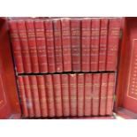 BOOKS - WALTER SCOTT, TWENTY FIVE RED LEATHER BOUND NOVELS, PUBLISHED BY BRADBURY, AGNEW & CO. AND