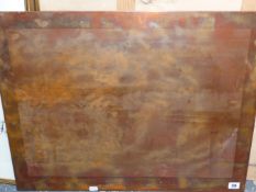 AN INTERESTING ORIGINAL COPPER PRINTING PLATE FOR THE OXFORD AND CAMBRIDGE BOAT RACE. 53.5 x 67cms