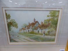 GEORGE WILLIAMS (EARLY 20th CENTURY ENGLISH SCHOOL) CHARLCOTE NEAR WARWICK, SIGNED WATERCOLOUR. 17 x