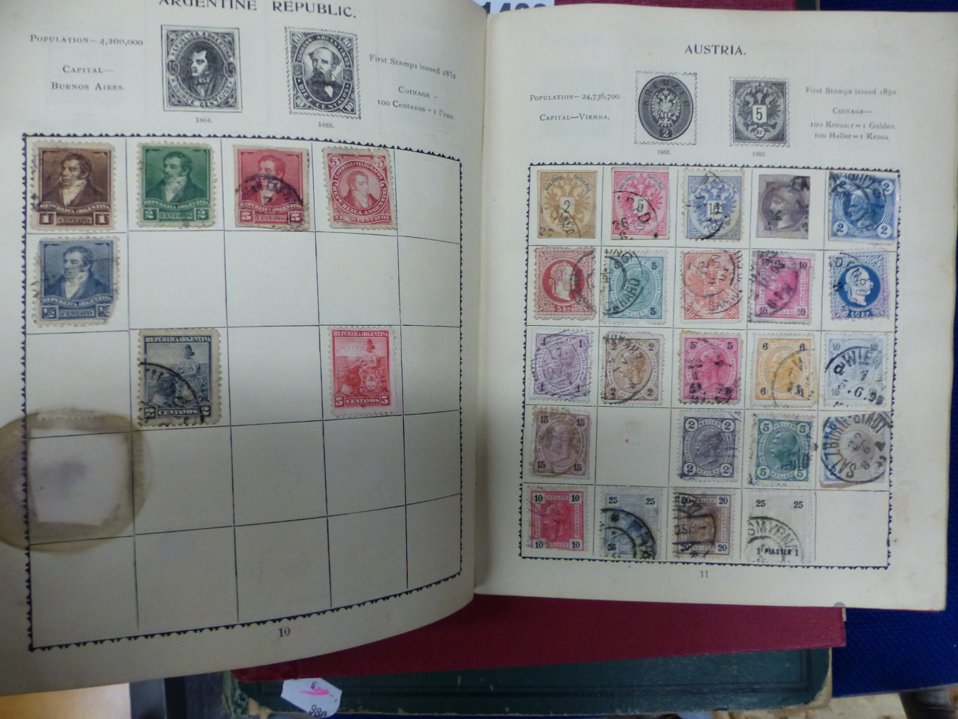 FOUR ALBUMS OF MID 19th TO MID 20th C. WORLD POSTAGE STAMPS - Image 22 of 34