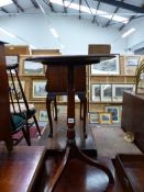 A SMALL REGENCY MAHOGANY TRIPOD TABLE.